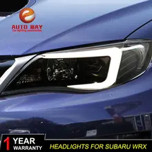 Автомобильный Стильный чехол на голову для Subaru WRX фары 2005-2012 светодиодный Subaru WRX фары DRL Двойной Луч би-ксенон HID