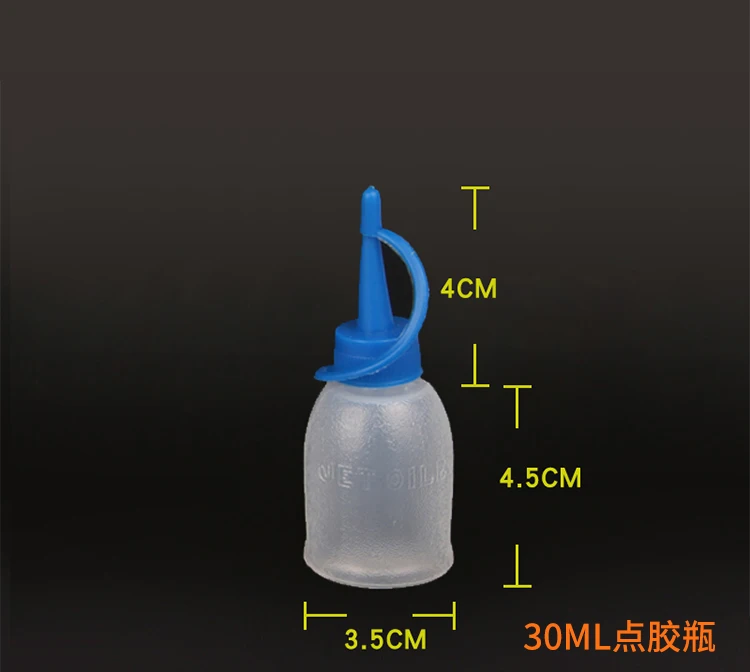 

30mm Transparent Polyethylene Empty liquid Plastic Rosin Flux Alcohol Bottle For Dispenser Rosin Solder Flux Paste with Needle