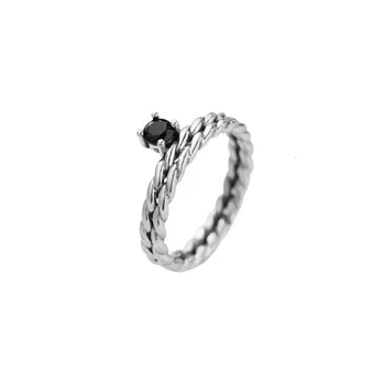

925 Sterling Silver Rings For Women Zircon Vintga Handmade Ring Anillos De Compromiso Para Accesorios Mujer Moda Fine Jewellery