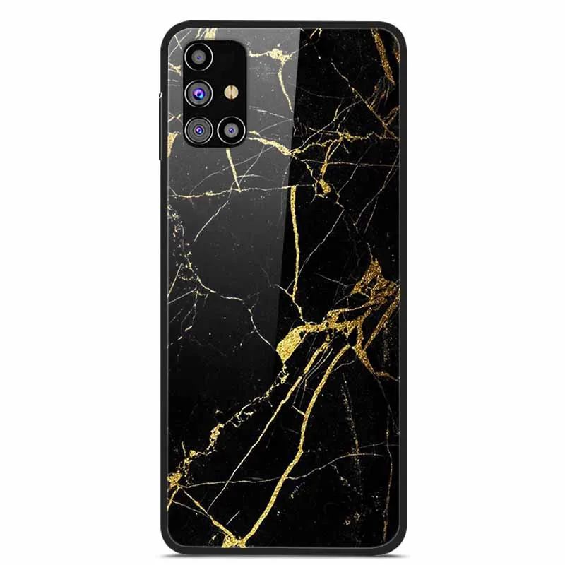 Luxury Tempered Glass Hard Back Cover for Samsung Galaxy - Premium Phone Case Shell