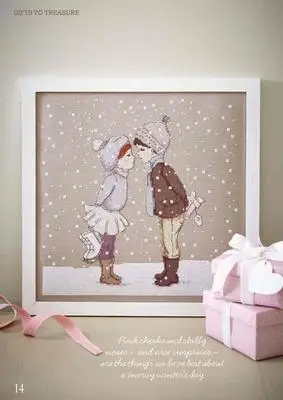 MM Mouse avatar Counted Cross Stitch Kit Cross stitch RS cotton with cross stitch Lovers in the snow