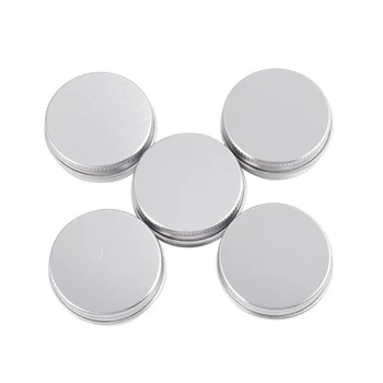 

Empty Cosmetics Pot Lip Balm Aluminum Jar Container Screw Cap