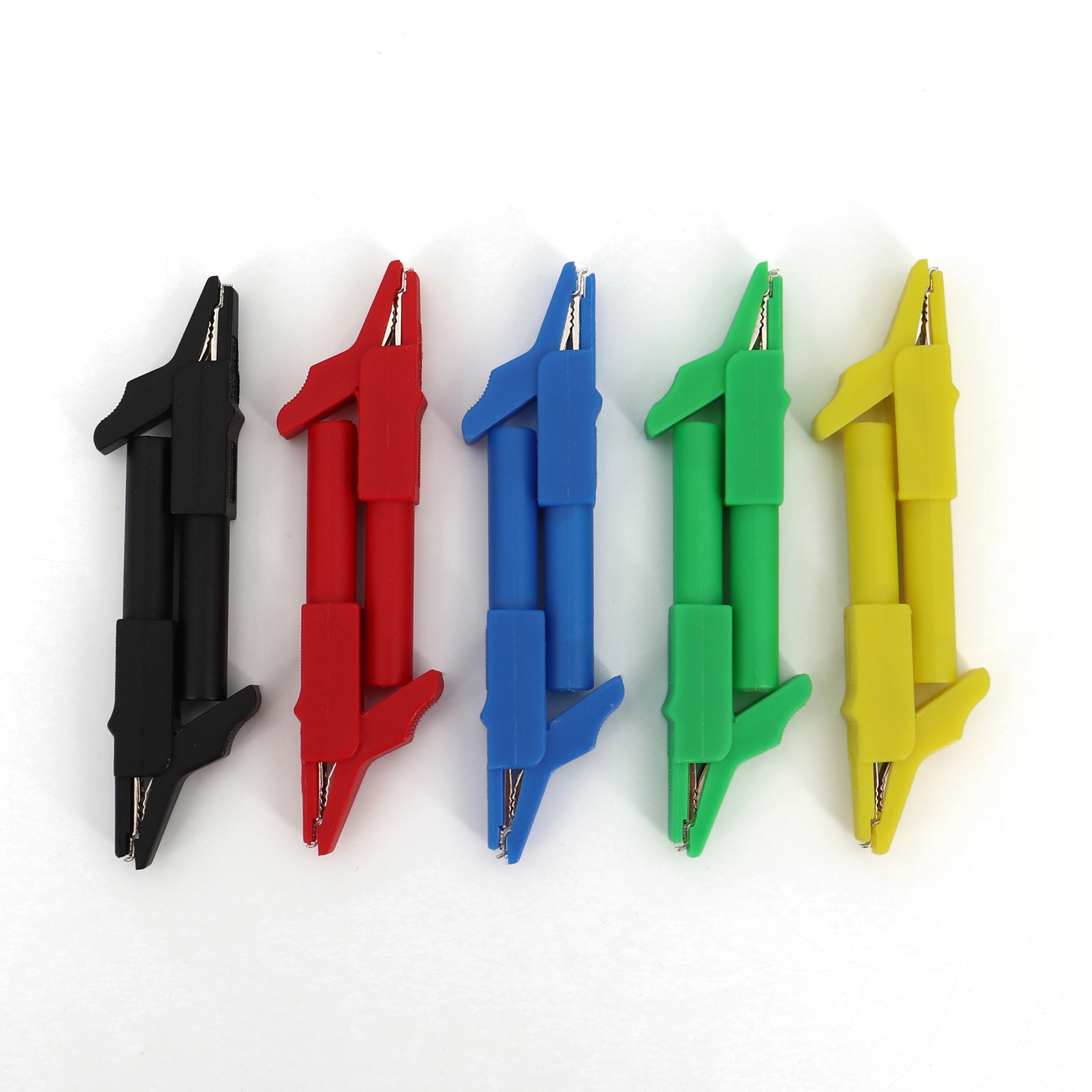 10Pcs 56mm Banana Plug Cable Connector Insulated Alligator Clip With 4mm Jack | Обустройство дома