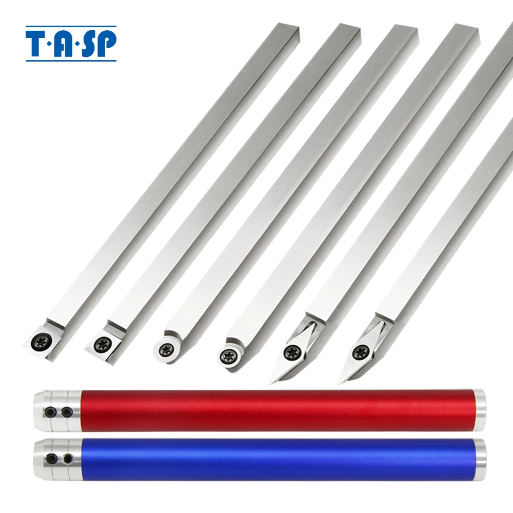 TASP Wood Turning Tool Carbide Insert Cutter with Aluminum Handle Woodturning Chisel Blade for WoodWorking Lathe Machine