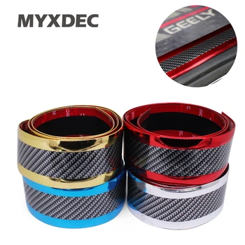 

Car Styling 5D Carbon Fiber Rubber Protector Door Sill Car Sticker Auto Styling Car Bumper Strip Protectors Exterior Accessories