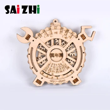 

Saizhi Creative DIY Perpetual Calendar Wooden Model Building Kits Assembly Toy Gift for Children STEAM Experiments Laboratory