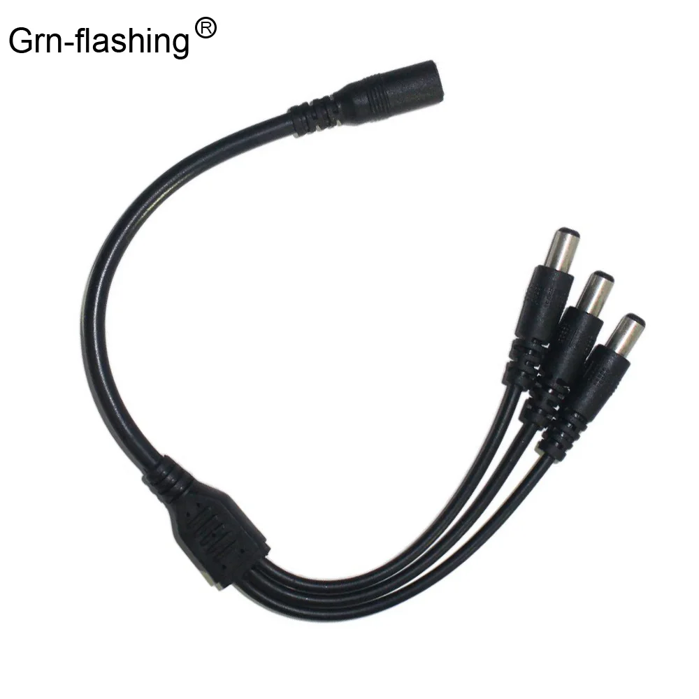 

1pcs DC Power Jack 1 DC female to 3 male plug Splitter Adapter Connector Cable wire LED DC Connector for CCTV Camera LED Strip