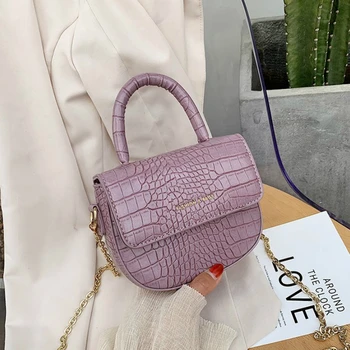 

Crocodile Pattern Crossbody Bags For Women 2020 Small Chain Handbag Small Bag PU Leather Hand Bag Ladies Designer Tote Bags