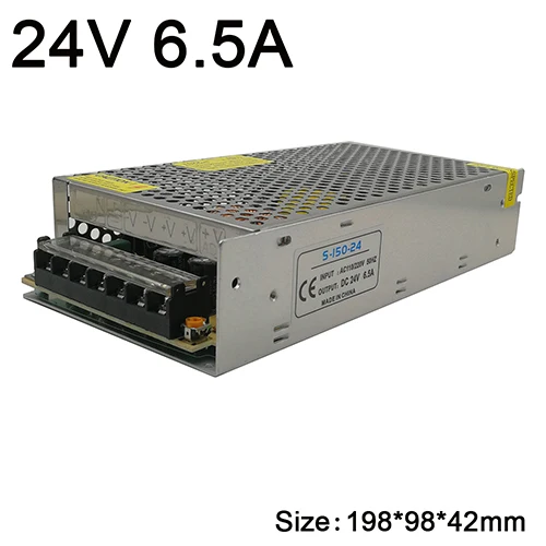 24V 6.5A 24V освещение Трансформатор AC110V 220V постоянного тока до DC24V 1A 2A 3A 5A 6.5A 8.5A 10A 15A 16.5A 21A 30A переключение Питание Мощность конвертер - Цвет: 24V 6.5A