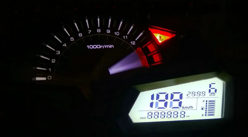 Universal 1-6 Gear Digital LCD Odometer Speedometer Tachometer 199 Kph Mph  For Kawasaki Ninja 300