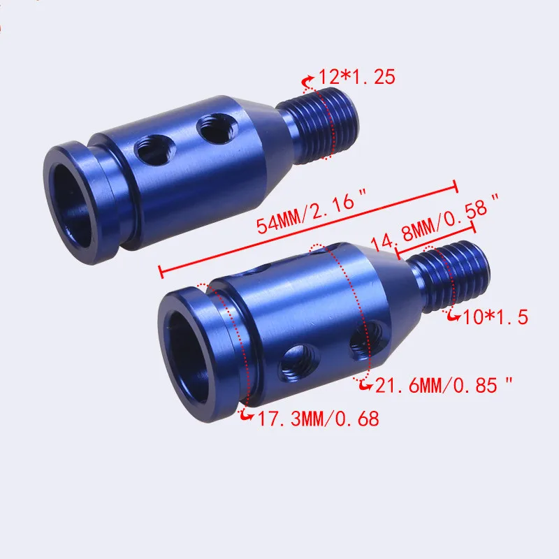 M10 x 1.5 Car Universal Black Gear Shift Knob Adapter for Non Threaded Shifter