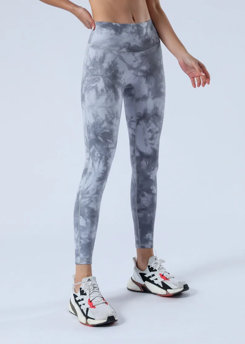 NWT 2021 Women Tight 25" Tie Dye Leggings No Front Seam Women Yoga Pants Buttery Soft Leggings Sport Women Fitness Pant flare jeans