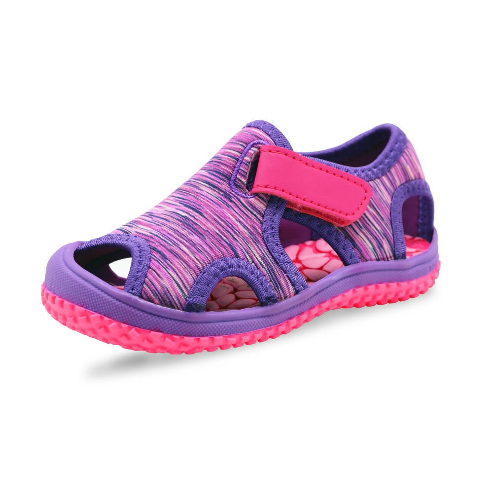 Apakowa Kids Boys Girls Sandals Hook & Loop Adjustable Breathable Sandals Summer Beach for Toddler Shoes Outdoor Walking Shoes