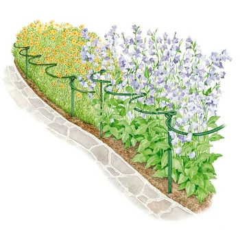 

Plant Support Stake 10-Pack Half Round Metal Garden Plant Supports Ring Garden Border Supports for Tomato Flowers Vine