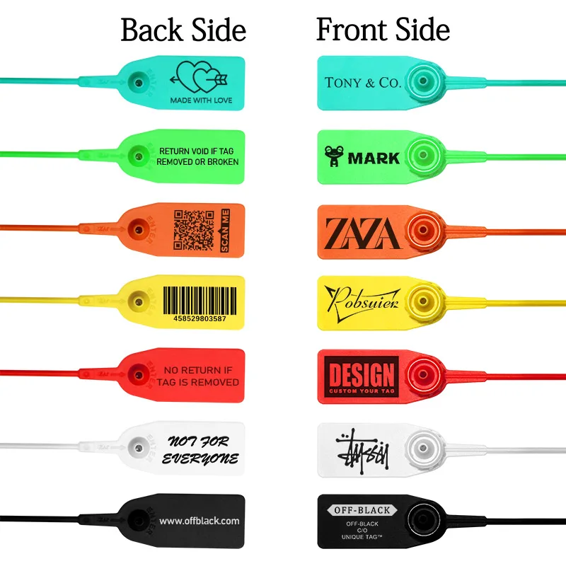 100Pcs Plastic Labels Clothing Brand Tag Disposable Personalized Security Hang Tags for Clothes Shoes 180mm/7.1" clothing labels