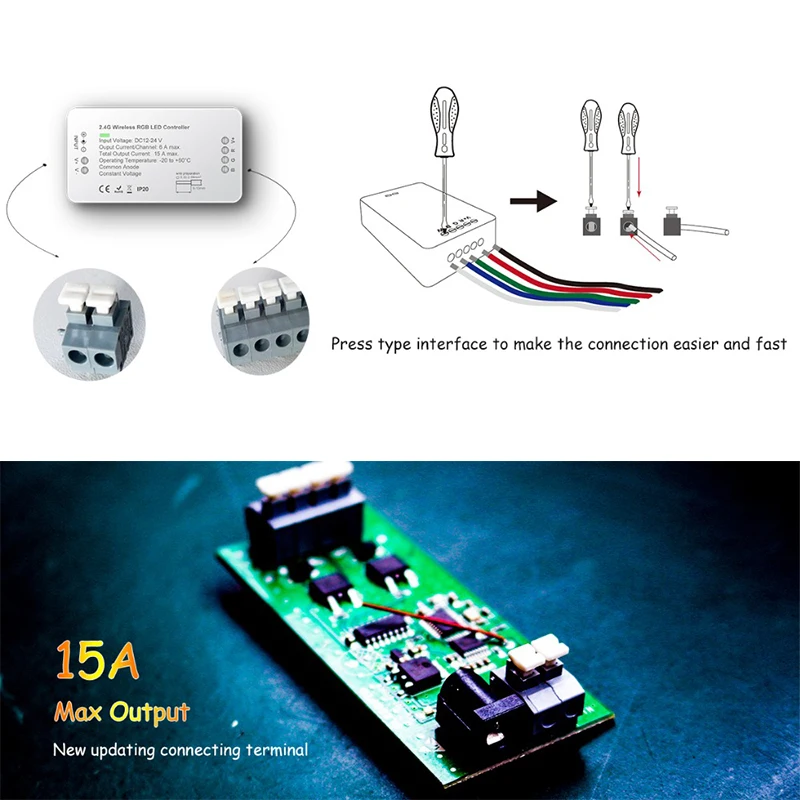 Gledopto Zigbee 3.0 2ID / 1ID Smart RGBCCT Switch DC12-24V LED Strip Remote Switch Dimmer Controller Work with Amazon ECHO