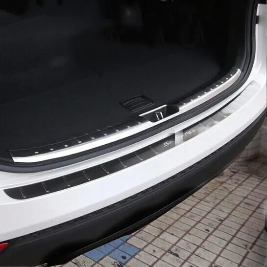 Нержавеющая сталь внутренний и внешний Задний бампер протектор для hyundai Santa Fe IX45 2013 - Название цвета: 2 PCS