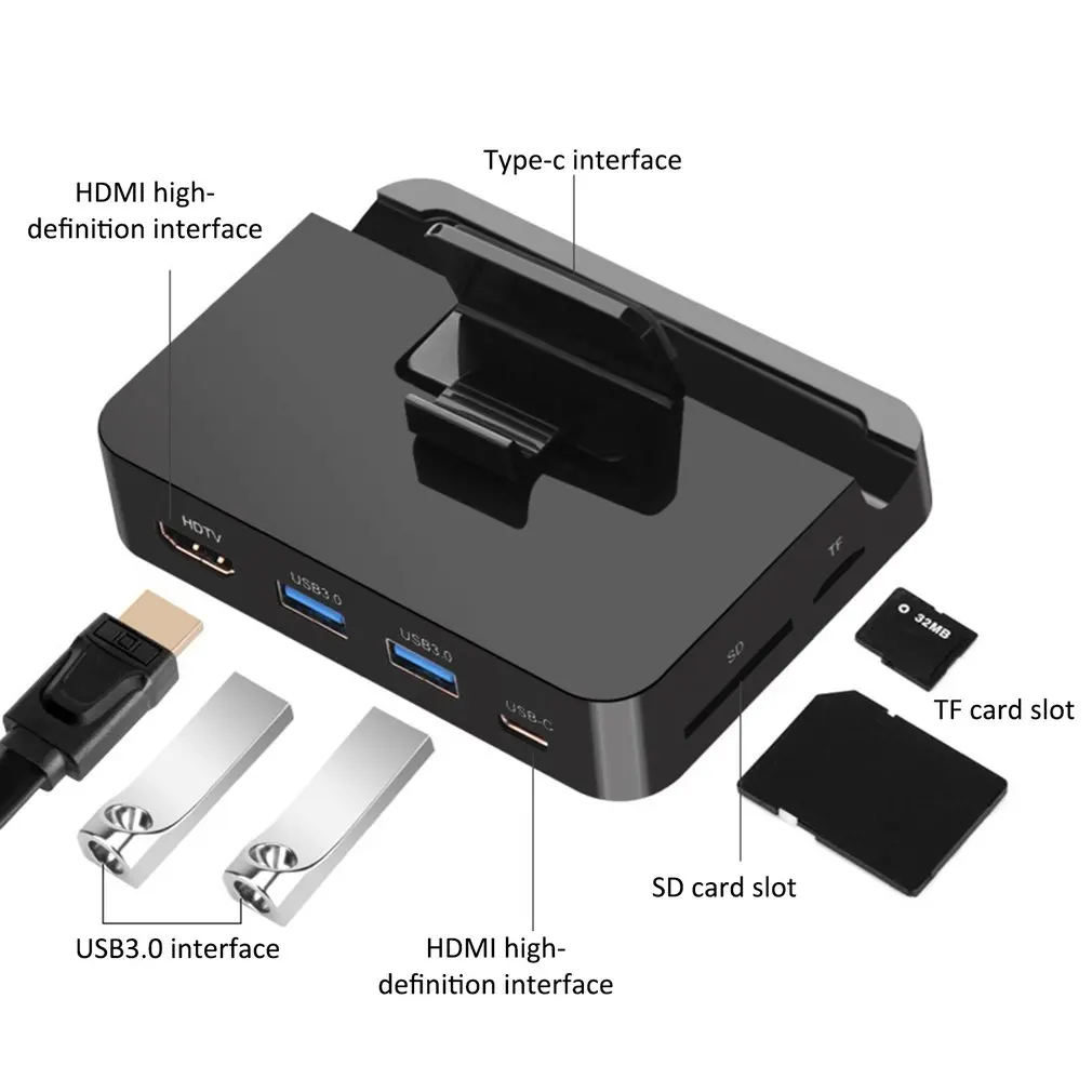 Концентратор USB Type C док-станция для samsung S10 S9 Dex Pad станция USB-C к HDMI док-станция адаптер питания