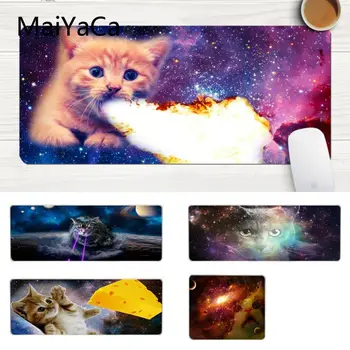 

MaiYaCa Vintage Cool Pizza Cat In Space Computer Gaming Mousemats Laptop Gaming Lockedge Mice Mousepad