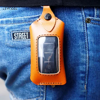 

Handmade Genuine Leather Key Wallet Men Cowhide Women Car Keys Pouch Holder Personality Car Protective Cover General Model 9*5cm