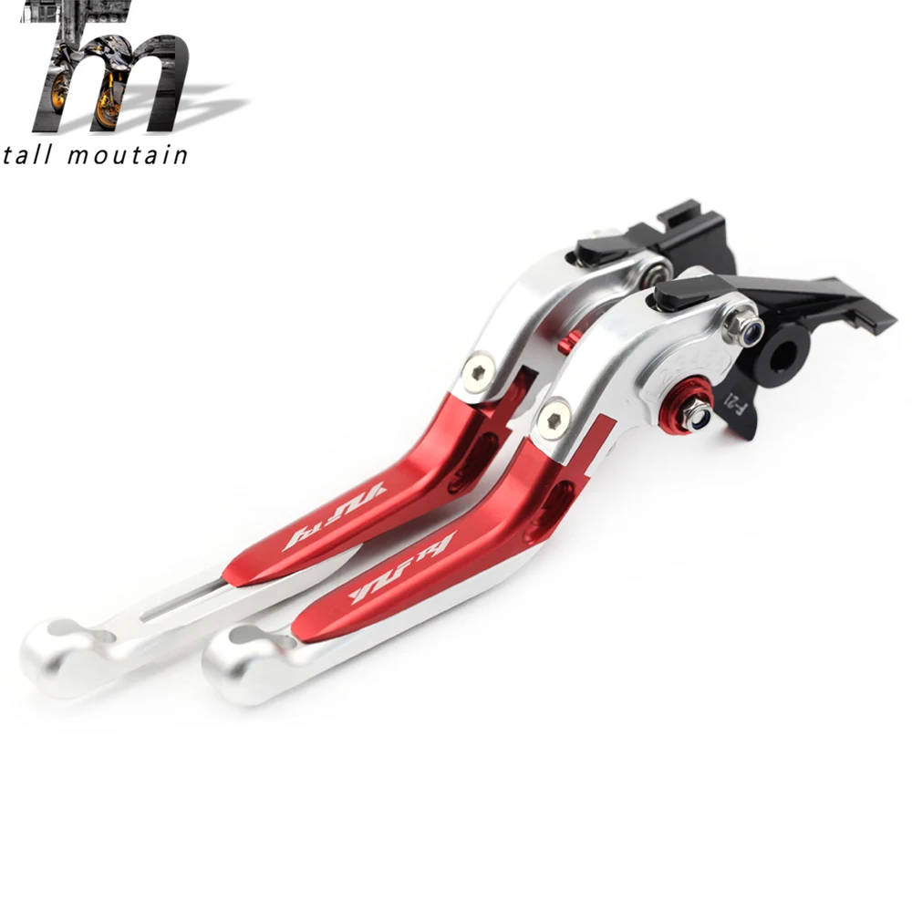 Тормозной рычаг сцепления для YAMAHA YZFR1 YZF-R1 2004-2008 05 06 07 серебристый+ красный мотоцикл Регулируемый складной выдвижной логотип YZF R1