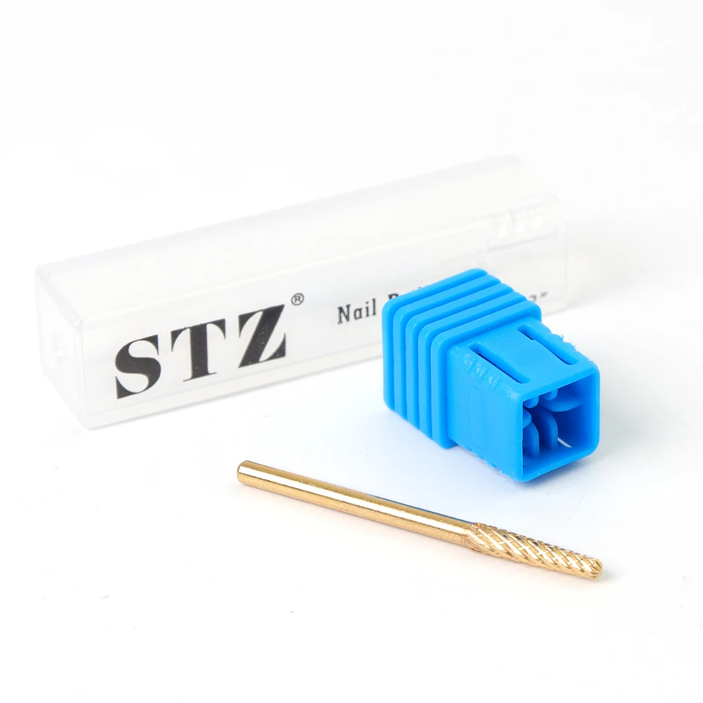 STZ 20 видов золотистого сверла для ногтей твердосплавное сверло для маникюра сверло для ногтей фрезы для фрезы Электрический станок инструмент для педикюра файл STZ-J