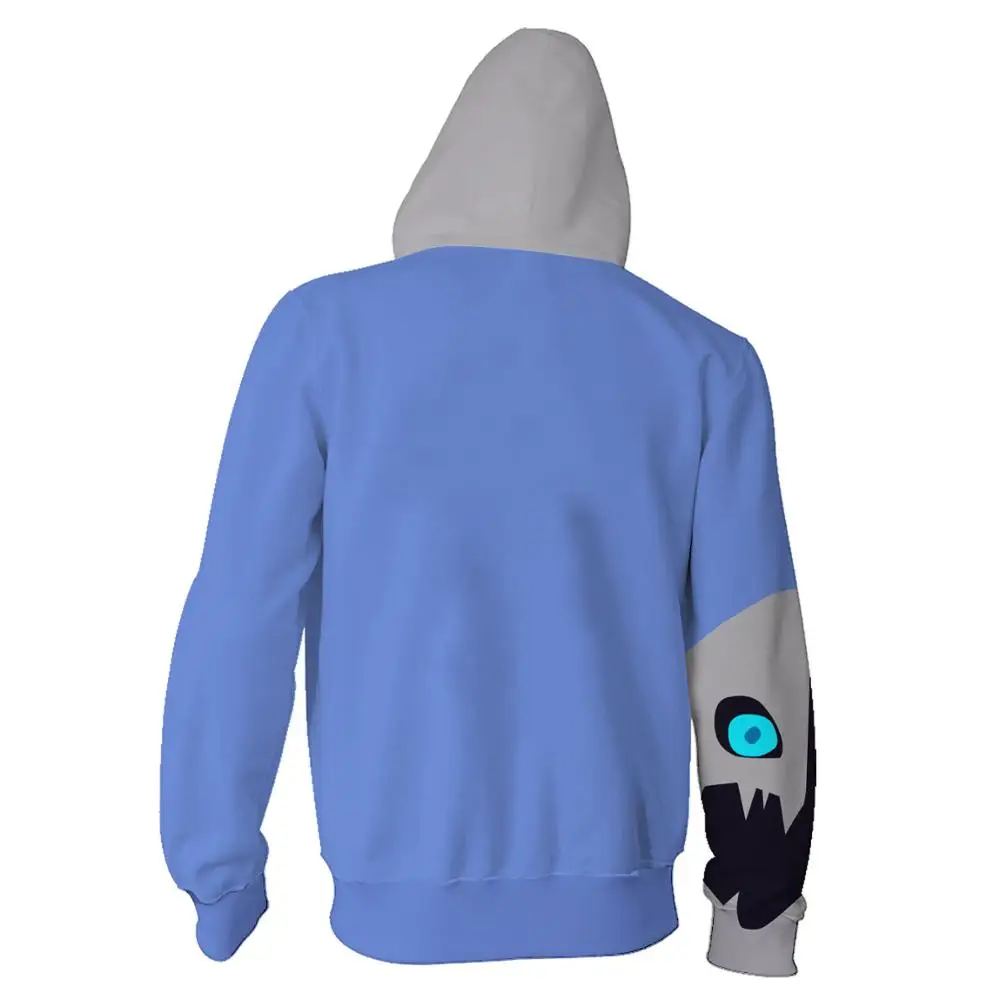 Game Undertale Sans Hoodies Sweatshirts Cosplay Costumes Undertale Undyne 3D Printing zipper Hoodie Jacket men and women sweater