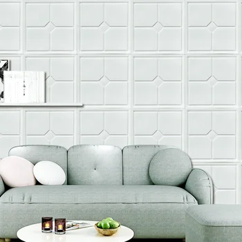 

New Self Adhesive Waterproof TV Background Brick Wallpapers 3D Wall Sticker Living Room Wallpaper Mural Bedroom Decorative 70*70