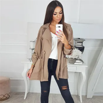 

Women Solid Color Jacket Outdoor Hooded Waterproof Coat Overcoat Windbreaker Belt Plus Size Outerwear Harajuku Streetwear O22