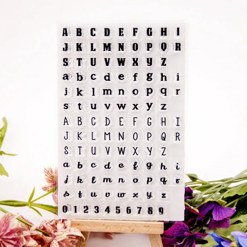 

Alphabet letter Clear Stamps for DIY Scrapbooking Card Number Rubber Transparent Stamps Making Album paper Craft Decoration
