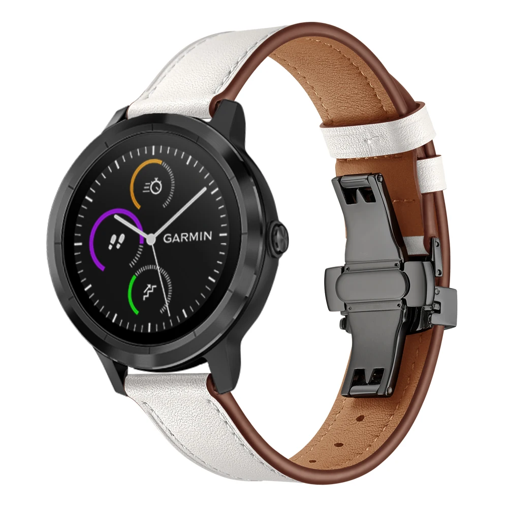 Для Garmin Vivoactive 3 браслет из натуральной кожи сменный Ремешок Браслет ремешок для samsung Galaxy Watch Active 2 44 мм 40