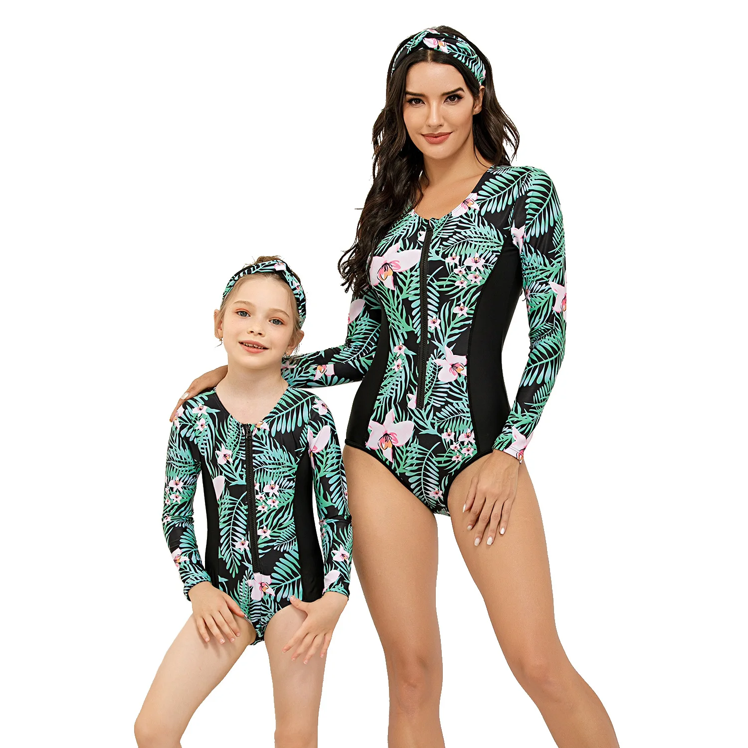 bathing suit and cover up set Rash Guard Kids Family Surf Mother Daughter Toddler Girl Rashguards Set Quick Dry Long Sleeve Diving Suit Rashguard For Kids bathing suit with matching cover up Cover-Ups