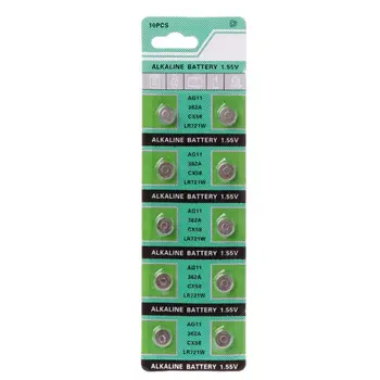 

10PCS Alkaline Battery AG11 1.55V LR721 362 SR721 162 Button Coin Cell Watch Toys Batteries Control Remote
