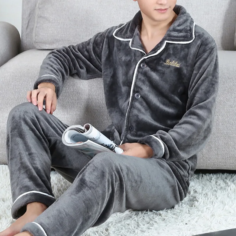 2020 hommes pyjamas ensembles corail polaire pyjama homme vêtements de