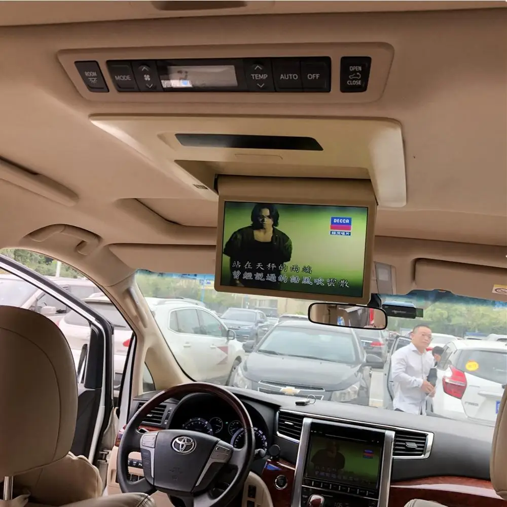10,2 дюймовый монитор для крепления на крыше специально для Toyota Alphard два способа Видео вход зеркальный экран с навигационным изображением