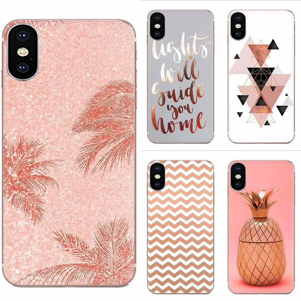 Love Heart Pine розовые золотые полосы противоударные для Huawei Honor Mate 7 7A 8 9 10 20 V8 V9 V10 G Lite Play