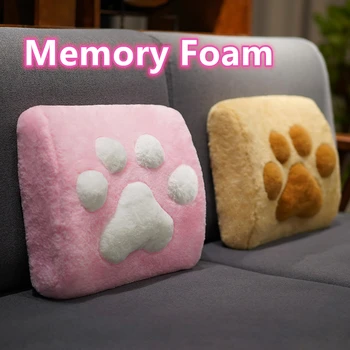 

Memory Foam Lumbar Pillow Cat claw Comfortable Cushion Plush Lumbar Pillow Car Seat Office Chair Lumbar Pillow Home Decoration