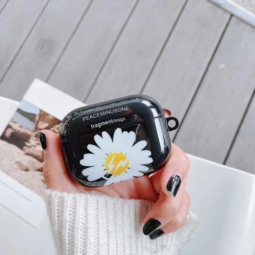 Роскошный бренд G dragon peaceminusone x фрагмент чехол с маргаритками для Airpods 1 2 3 pro Беспроводная bluetooth гарнитура чехол для наушников