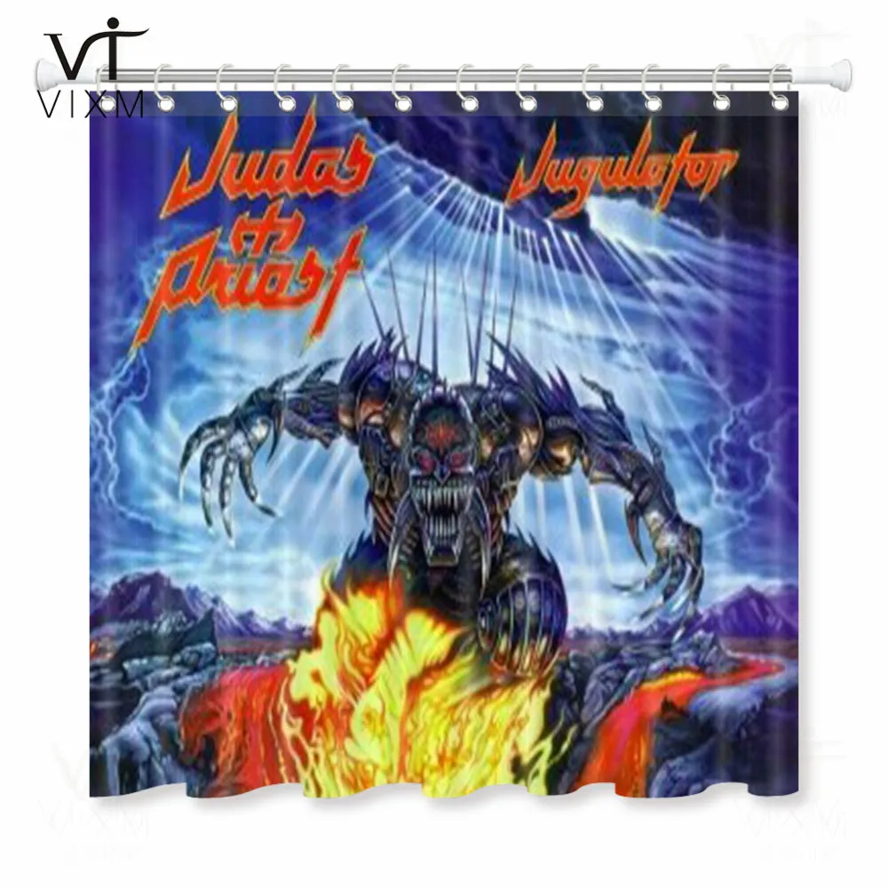 Vixm, домашние занавески для душа, Judas Priest, тяжелая металлическая лента, ткань, занавески для ванной комнаты, декор для ванной - Цвет: 72712