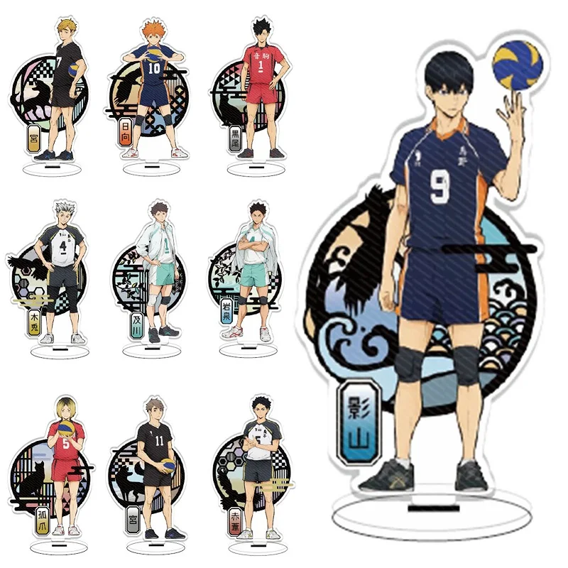 Haikyuu!! Anime Acrylic Desk Stand Volleyball Teenagers Figures Models Plate Holder Decorative Fans Gift Decor Collection | Канцтовары