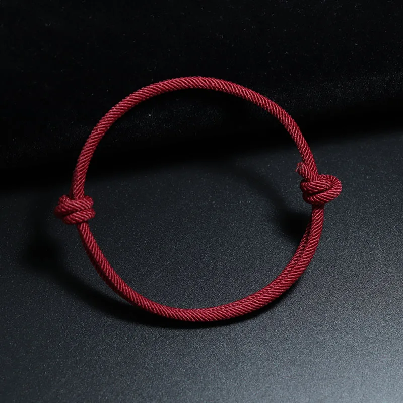 Red Braided Rope Adjustable Bracelet for Men and Women