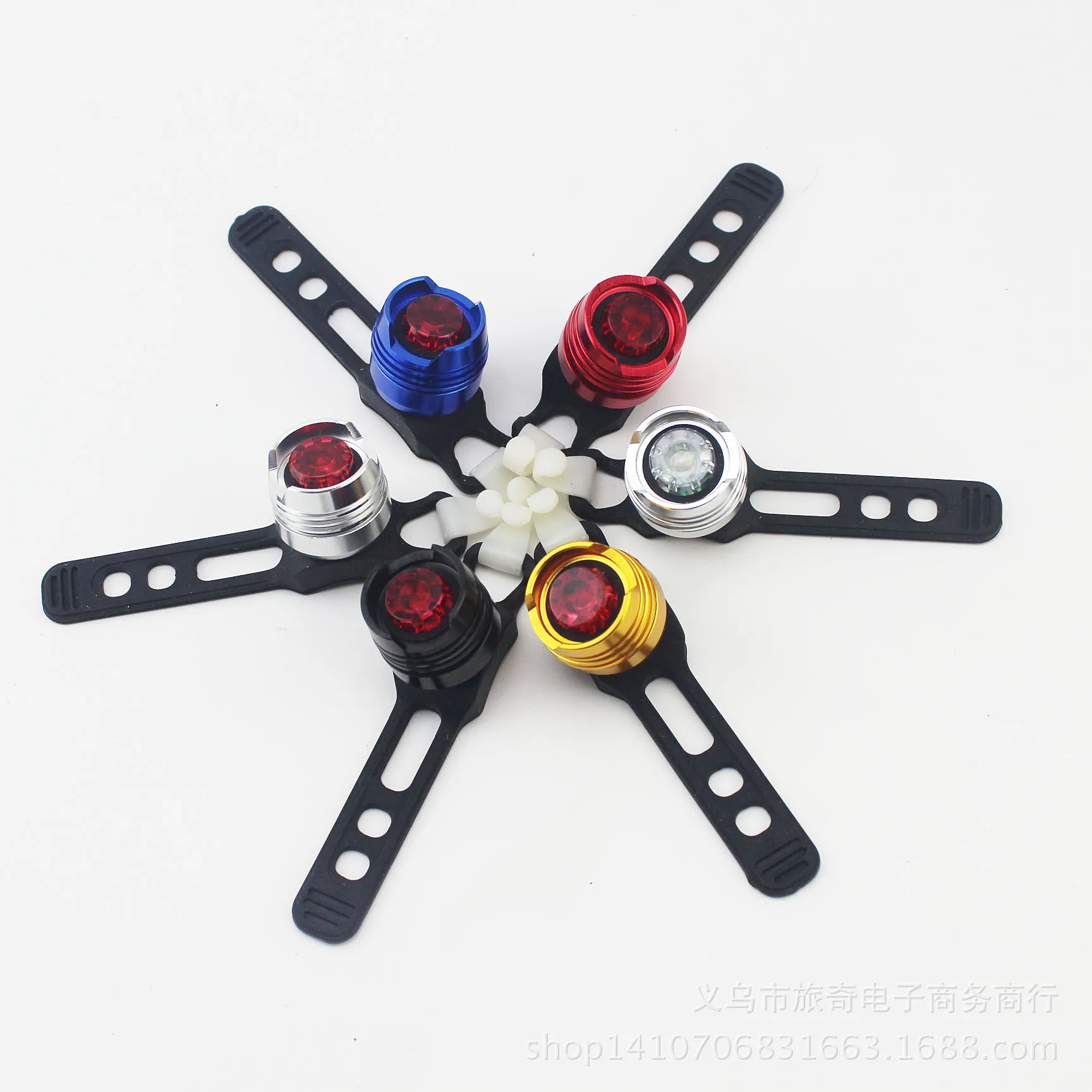 High Agitation Bright round Ruby Mountain Bike Taillight Aluminium Alloy Bicycle Monocular Helmet Light Warning Light