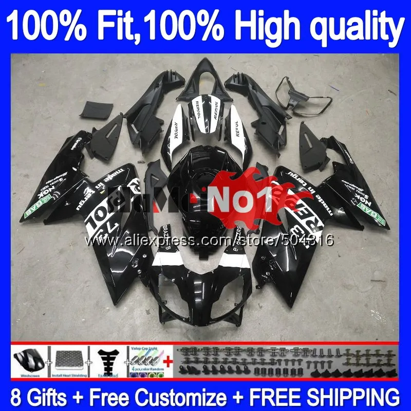 Инъекции для Aprilia RS 125 RS125R RSV125 R Repsol черный 35MC. 108 RS-125 2012 2013 RS125 для детей возрастом 12, 13, 14, 15, 16 обтекатели