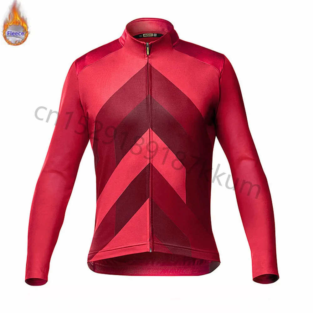 MAVIC New Winter Mens Cycling Jerseys Keep Warm Long Sleeve pro team MTB Bike Jersey Thermal Fleece Maillot Ropa Ciclismo