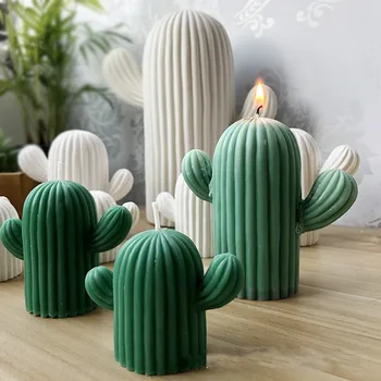 

3D Simulation Plant Cactus Silicone Mold Candle Concrete Plaster Mold Ceramic Clay Craft Silicone Cup Mould Supplies Home Decors