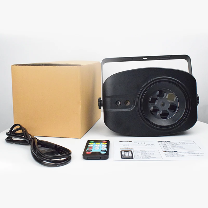 YSH Laser Disco Light Party Lamp Fog Machine Radiation DJ Controller Projecter Led Music Stage Home Decoration Gift RGB Strobe