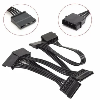 

4pin IDE 1 To 5 SATA 15Pin Repair Tools Practical Hard Drive Power Supply PC Computer Travel Portable Easy Apply Splitter Cable