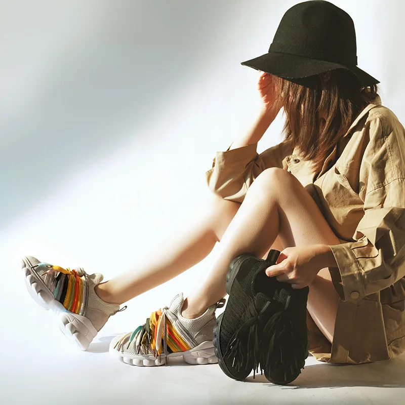 ASUMER/Новинка года; кроссовки; женская обувь на плоской подошве с круглым носком; Разноцветные туфли на плоской платформе; сезон весна-осень; женская обувь на плоской подошве