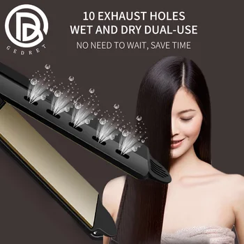 

GEDRET Hair Straightener Four-Gear Temperature Adjustment Ceramic Straighten Ionic Flat Straighten Curling Hair For Women Hair