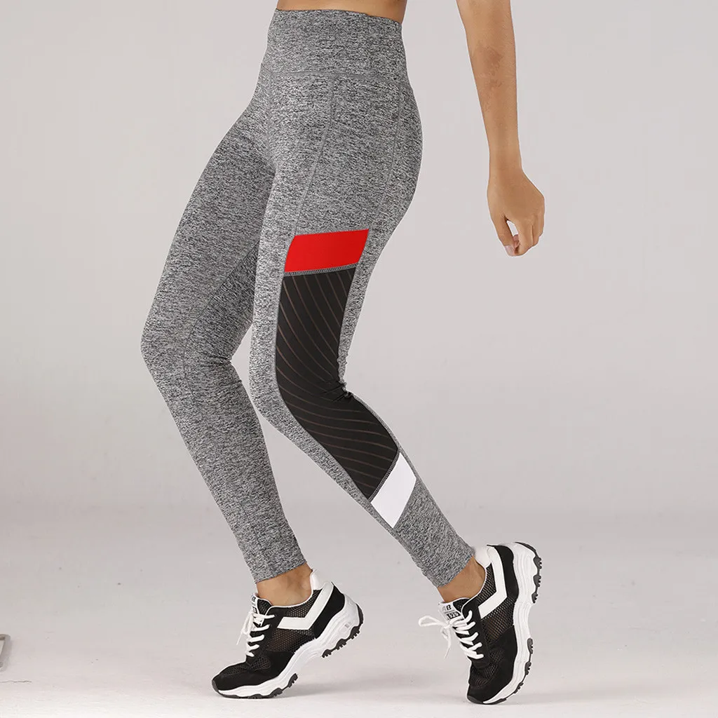 Женские леггинсы для фитнеса с геометрическим принтом уличные эластичные брюки